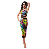 Siren Print Top - Rainbow / Black